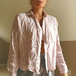 Forever 21 Striped Beach Blouse